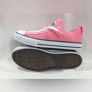 Converse AllStar Chuck Taylor Knit Pink White Sneakers Shoes-Girls Kids Size 1